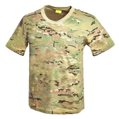 100% van de katoenen Militair Duurzaam de Camouflagegevecht Legert-shirt