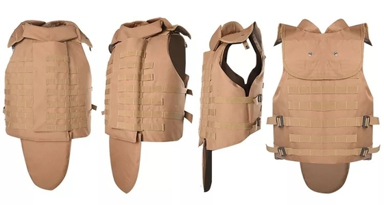 Verstelbare knop Tactical Military Bulletproof Vest Stops 9mm/.44 kogels met zachte Trauma Pad
