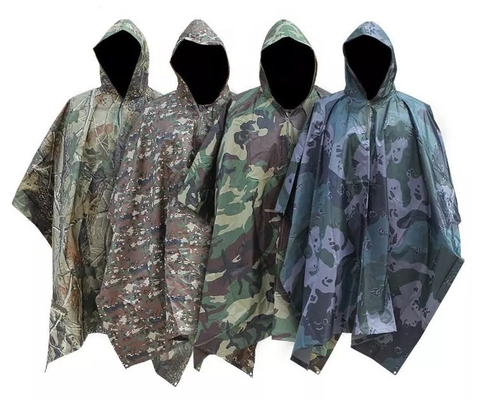 Rain Puncho Tactical Outdoor Gear Polyester Army Poncho Regenjas