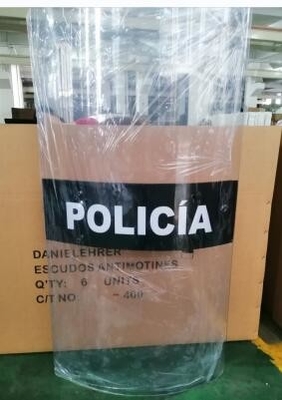 Anti-rellen politie schild politie schild, transparant polycarbonaat schild
