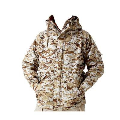 Volwassenen Tactische jassen Mannen Winddicht Camouflage Stand Kraag Polyestervezel met Zipper