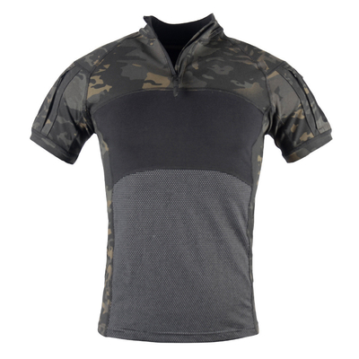 Kikker T-shirts korte mouwen buitensport kamperen Tactische T-shirt korte mouwen met zakken op de arm