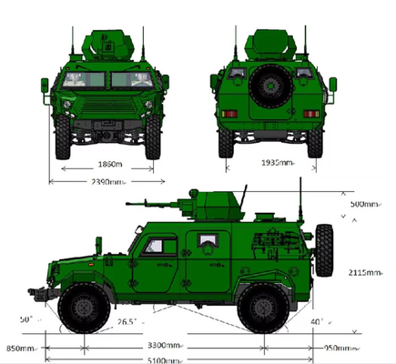 800cc motorcapaciteit 3 Amfibische militaire gepantserde voertuigen