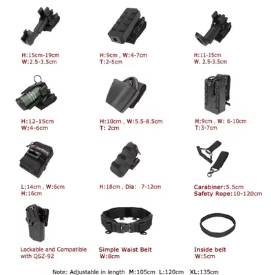 Holster Accessoires Buitenbeveiliging Tactische riem Gordel met 11 zakken