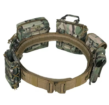 Equipo Tactico Verstelbare Molle Tas 6 Stuks Set Polyester Camouflage Tactische taille Gordel Met Mag Pockets
