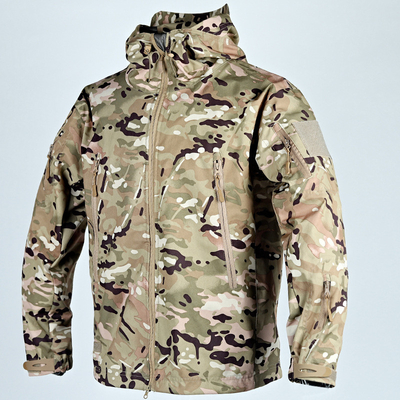 Outdoor Tactical Fleece Hardshell Jacket Herfst en Winter Plus Fleece Winddicht Riding Jacket Waterdicht