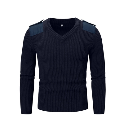 Mannen Olijfgroen Gebreide Herfst-Winter Houd Warm Dikte Gevechtstrui Outdoor Tactische Pullover