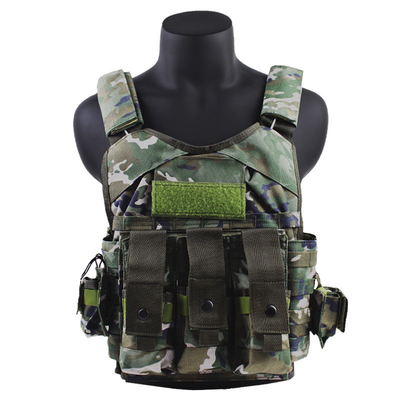 Ghost Tactical Vest Multifunctionele slijtvast met kogelvrij paneel Outdoor Training Suit Achtdelige camouflage