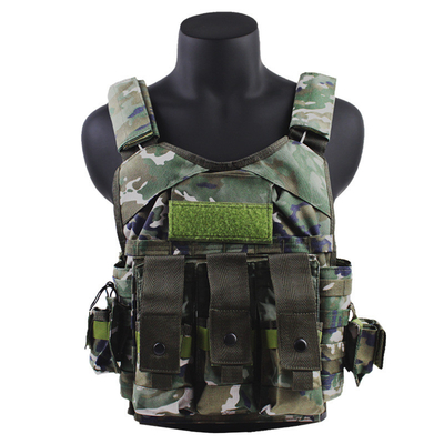 Ghost Tactical Vest Multifunctionele slijtvast met kogelvrij paneel Outdoor Training Suit Achtdelige camouflage