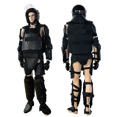 2024 Nieuwe volledig verdedigende zwarte stijve vlamvertrager Riot Suit Anti Hit Suit Veiligheid Riot Suit