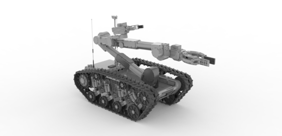 Grote intelligente multifunctionele robot voor het verwijderen van explosieven