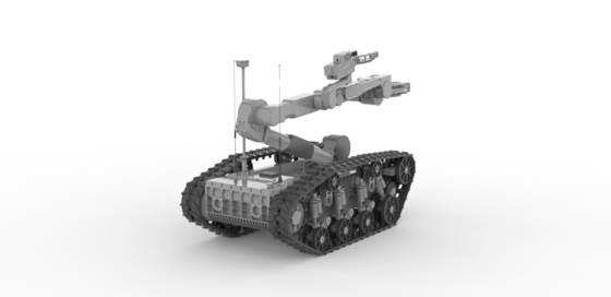 Grote intelligente multifunctionele robot voor het verwijderen van explosieven