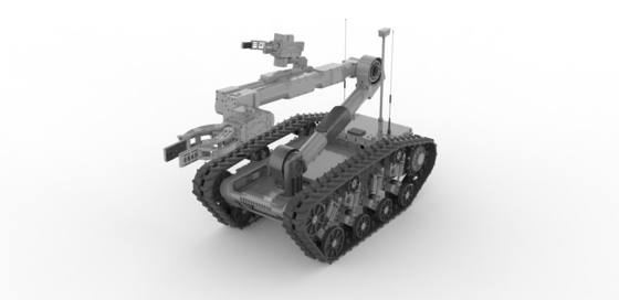 Grote intelligente multifunctionele robot voor het verwijderen van explosieven