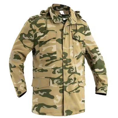 T65/C35 Mensen van massief weefsel Tactische militaire lange mouwen jassen en broeken met gespleten leer