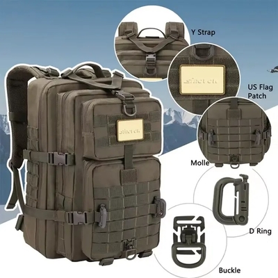 Bergbeklimmen Wandelen Tactische tas Gym Sport Interieur Zipper Pocket 600D Polyester Reisopslag Tactische rugzak