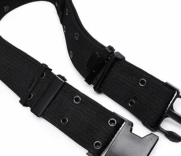 Zwart Vinnige release Buiten waterdicht PP Custom Webbing Tactische riem Voor mannen Tactische training Outdoor sport En wandelen