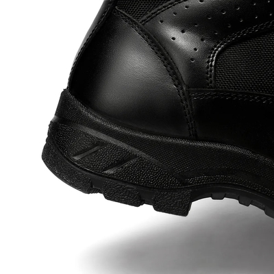 Zwarte buitenschoenen van PU rubber High Up Shoes Tactical Leather Combat Boots voor mannen