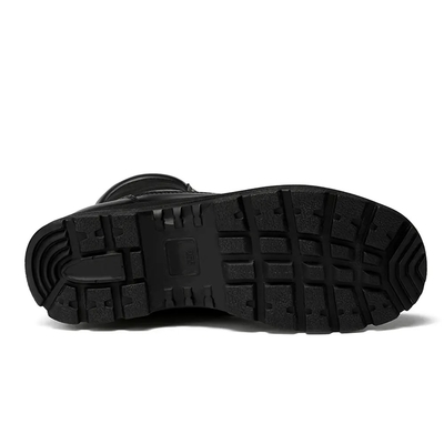 Zwarte buitenschoenen van PU rubber High Up Shoes Tactical Leather Combat Boots voor mannen