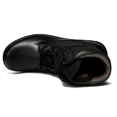 Zwarte buitenschoenen van PU rubber High Up Shoes Tactical Leather Combat Boots voor mannen