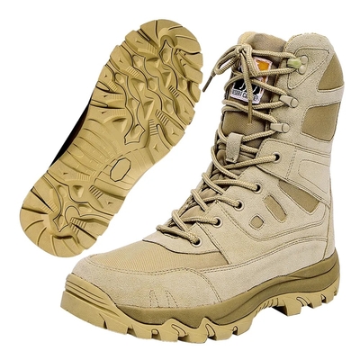 Mensen Tan Kleur Steel Toe Veiligheid Leer Comfortabele waterdichte Anti-slip jachtlaarzen