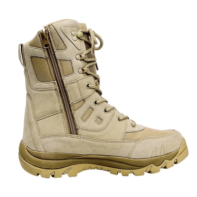 Mensen Tan Kleur Steel Toe Veiligheid Leer Comfortabele waterdichte Anti-slip jachtlaarzen
