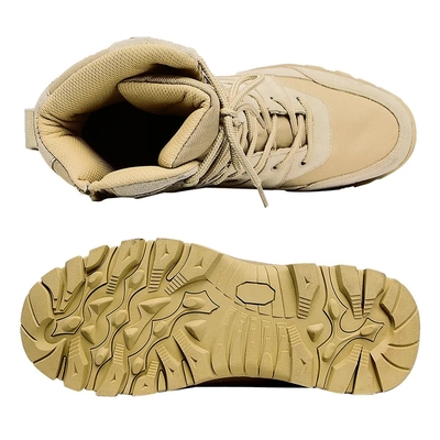 Mensen Tan Kleur Steel Toe Veiligheid Leer Comfortabele waterdichte Anti-slip jachtlaarzen