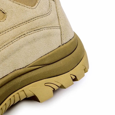 Mensen Tan Kleur Steel Toe Veiligheid Leer Comfortabele waterdichte Anti-slip jachtlaarzen