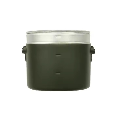 Tactische kantine Olijfgroen Aluminium ketel 3 stukken Lunchbox Tactische Outdoor Gear