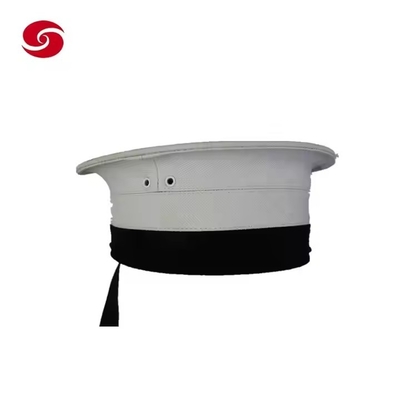 Gepersonaliseerde Tactische Outdoor Gear met Polyester / Katoen Materiaal Witte officier Parade Hoed