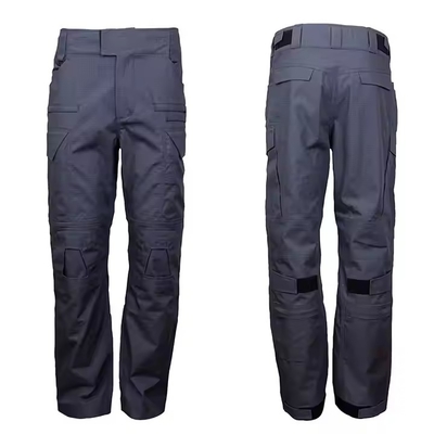 Tactisch pak met dubbele rits in donkerblauw met aangepast logo