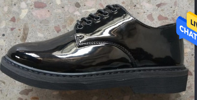 Van de Schoenen Rubberoutsole van het koeleer Zwarte Glanzende Formele het Legerambtenaar Shoes
