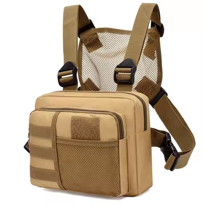 Outdoor tactisch vest met polsband groothandel Unisex borstzak rugzak