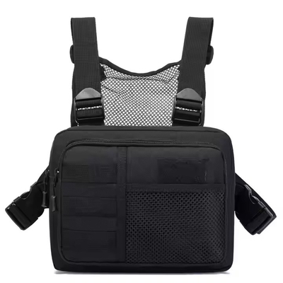 Outdoor tactisch vest met polsband groothandel Unisex borstzak rugzak