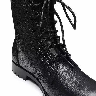 Uniforme tactische schoenen Zwarte kleur Lederschoenen met Geinuen Lederschoenen Zwarte schoenen