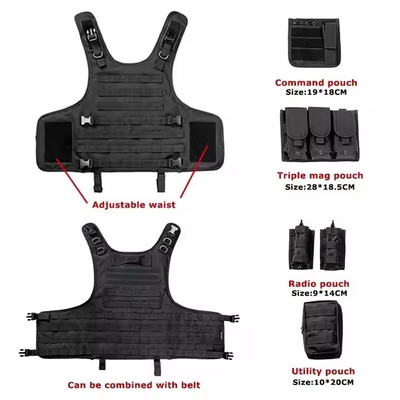 Verstelbare camouflageplaat drager Molle Tactisch vest voor de jacht