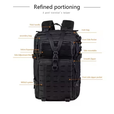 Multifunktioneel Grote capaciteit Outdoor Mensen Wandelen Bergbeklimmen Sport Reizen Kamperen Rucksack Tactische aanval Rucksack