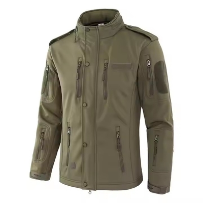 Custom Mens Sport Camo Warm Groen Waterdicht Zwart Outdoor Training Softshell Polar Fleece Marine Winter Tactical Jackets
