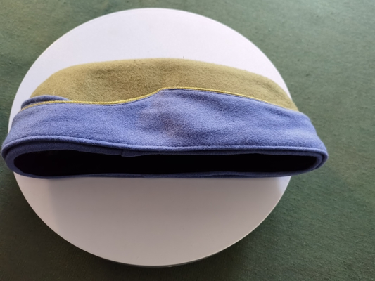 Wolmateriaal: zeeman winterhoed, scheepskap met aangepast logo