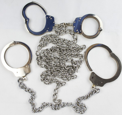 Handcuffs en Legcuffs van het Koolstofstaalnikkel voor Gevangene